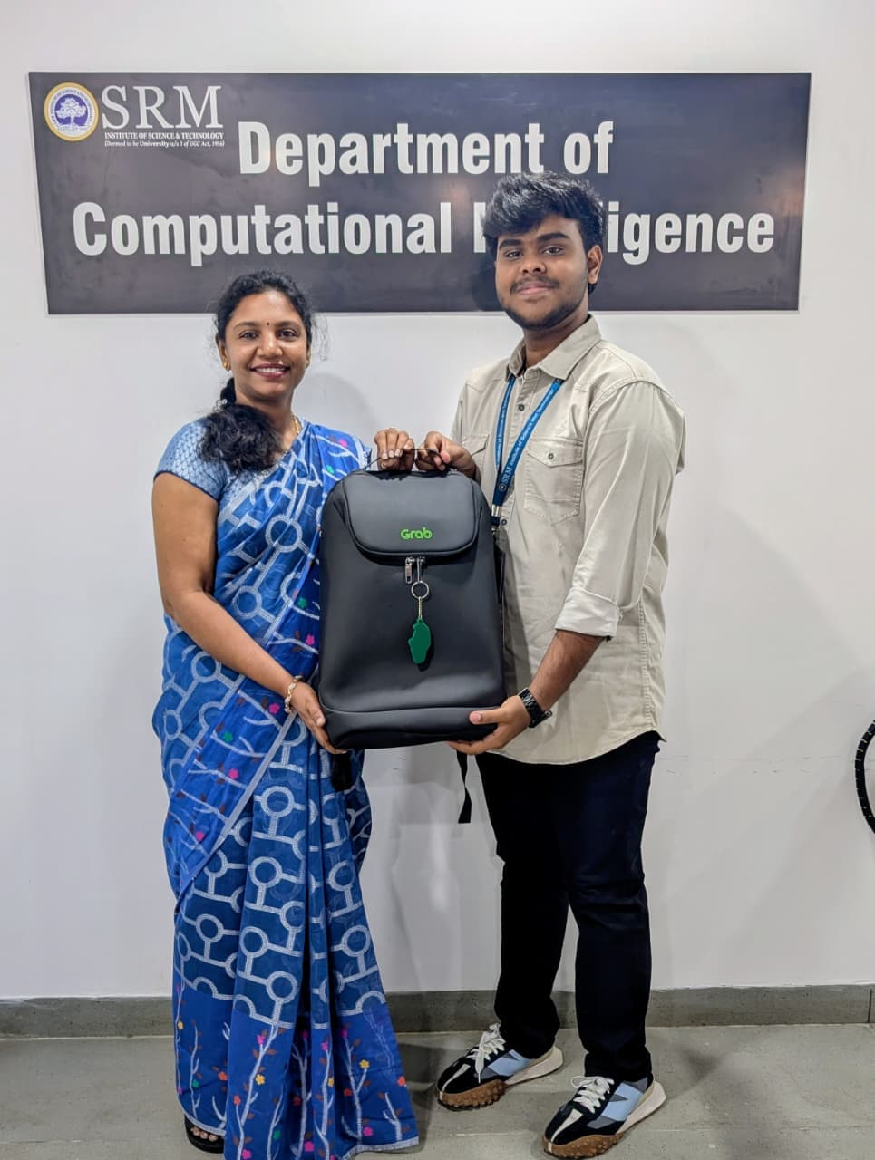 Abilaash sharing a milestone from GrabHack