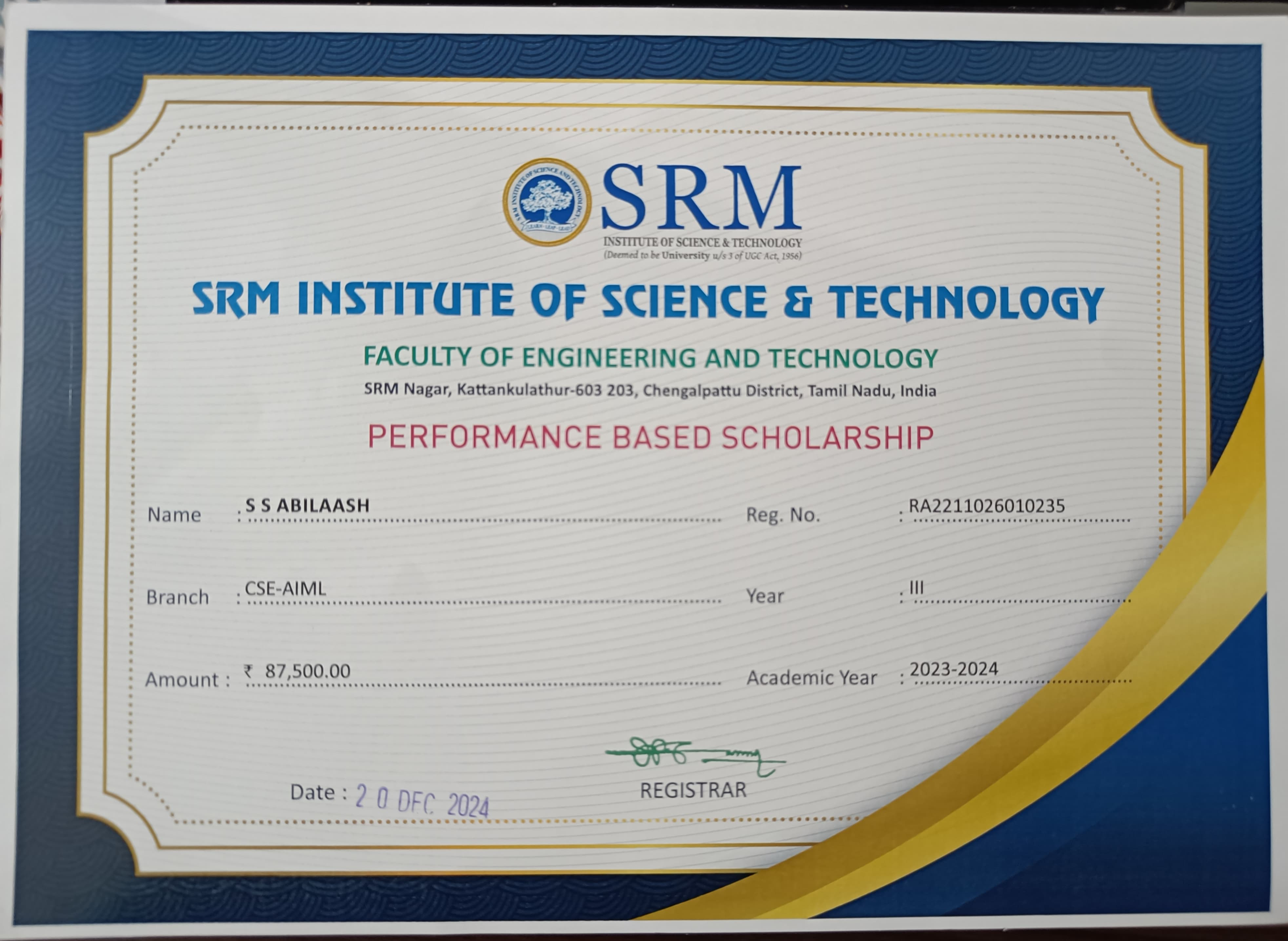 Merit Scholarship